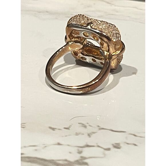 Alloy Rhinestone Square Women's Ring Faux Crystal in Mesh - Picture 3 of 8